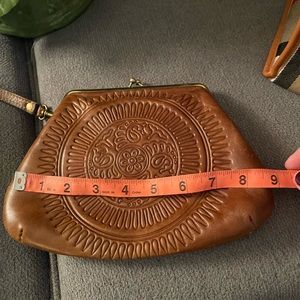 Leather snap wristlet